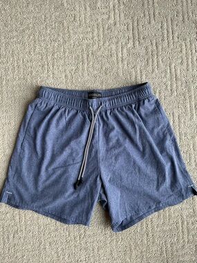 Goodlife Men's Medium StretchTex Volley Swim Workout Shorts Blue